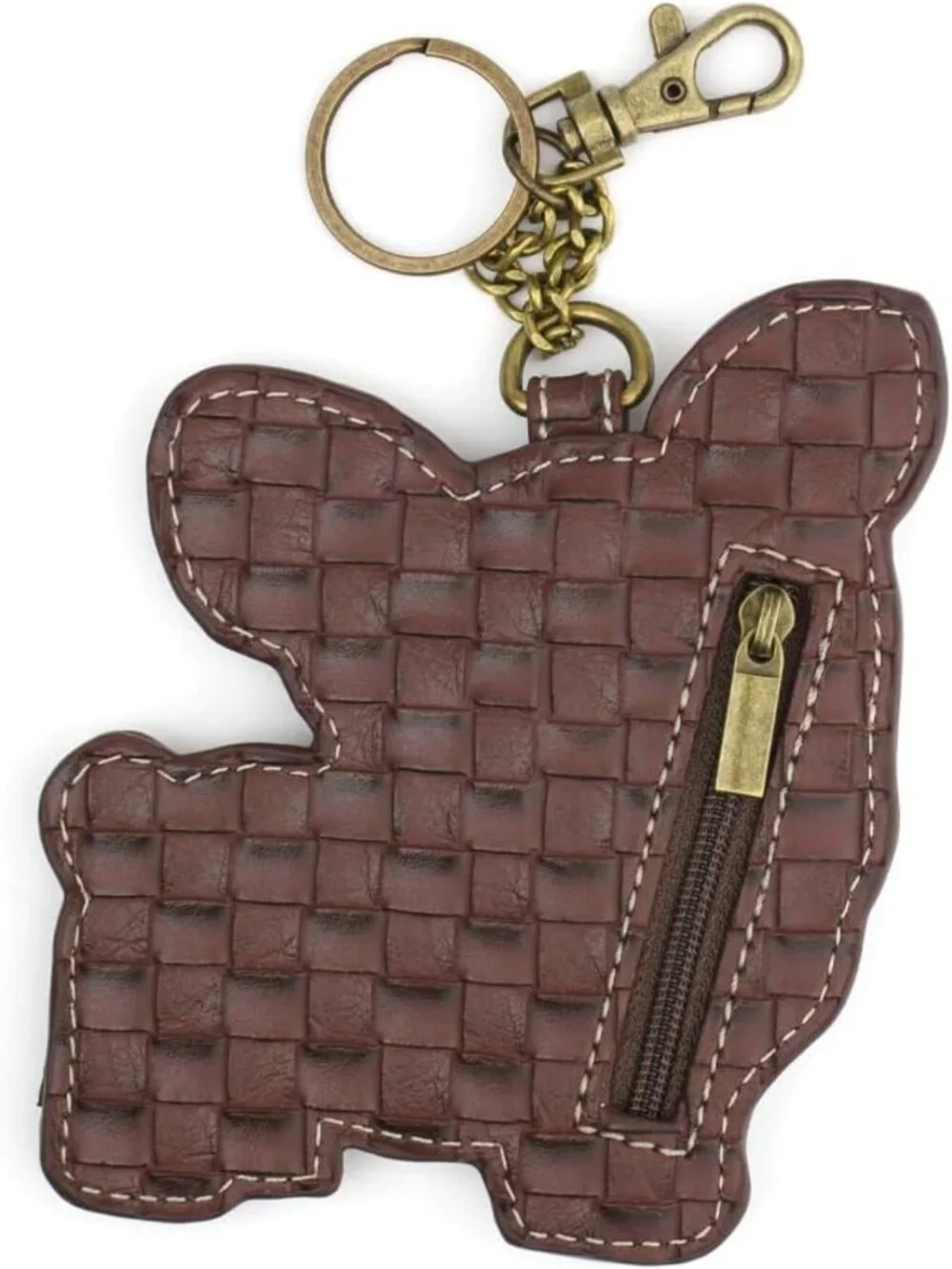 Decorative Dog Key Fob & Coin Purse - Cute French Bulldog Accessory for Women